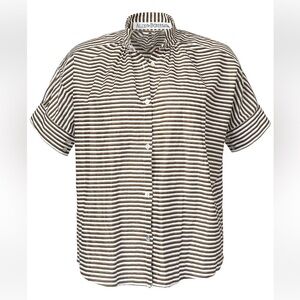 Alix of Bohemia Women's Kitsey Stripe Cotton Shirt XS